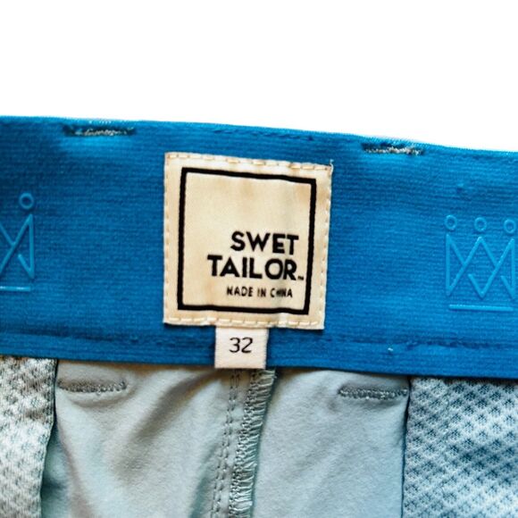 Swet Tailor Virtus Short 9 inch Golf Work Stretch Seafoam Size 32 NWT - Picture 3 of 9